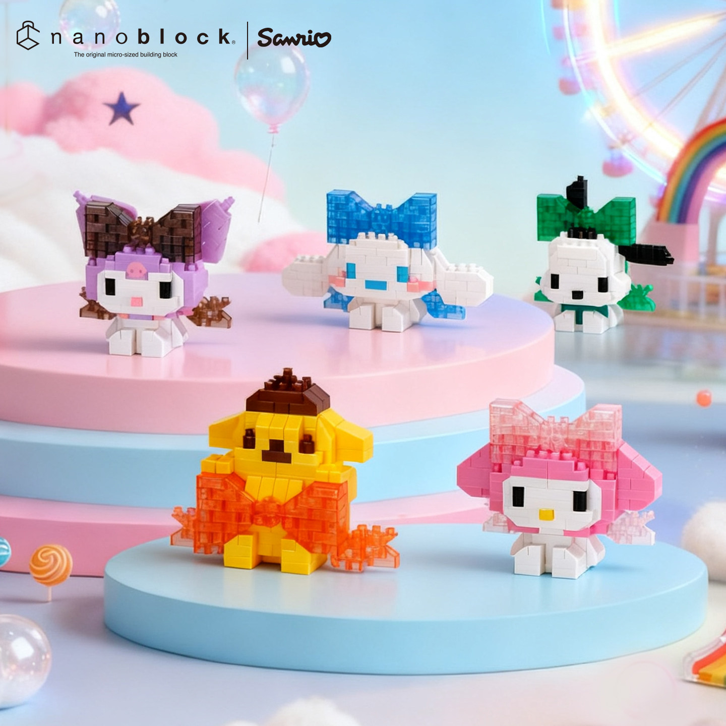 Model Kit For Girls - Nanoblock Sanrio Micro Building Blocks Genuine