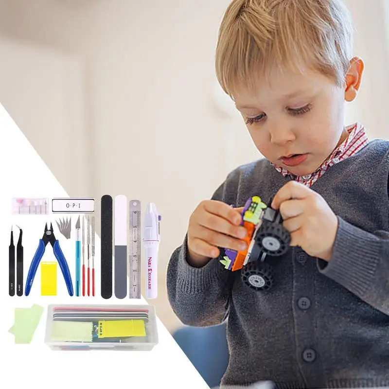 ‌24/9-Piece Miniature Tool Kit - Model Kit Tweezers recension och pris