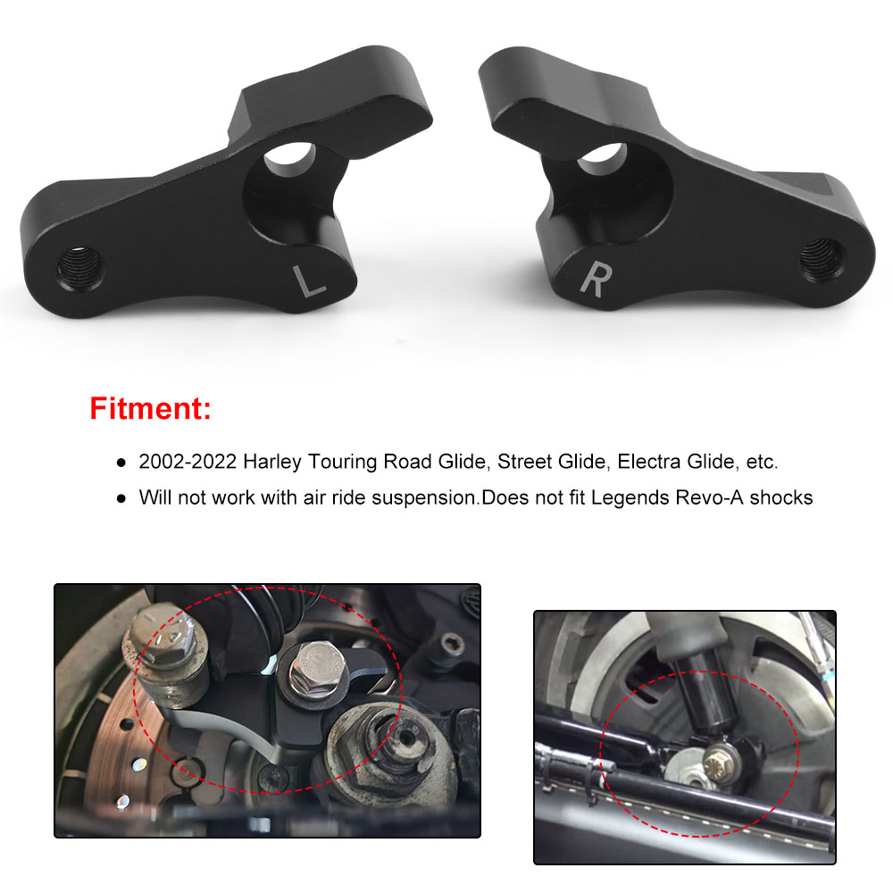 2 Inch Lowering Blocks Kit for - Model Kit Harley Davidson recension och pris