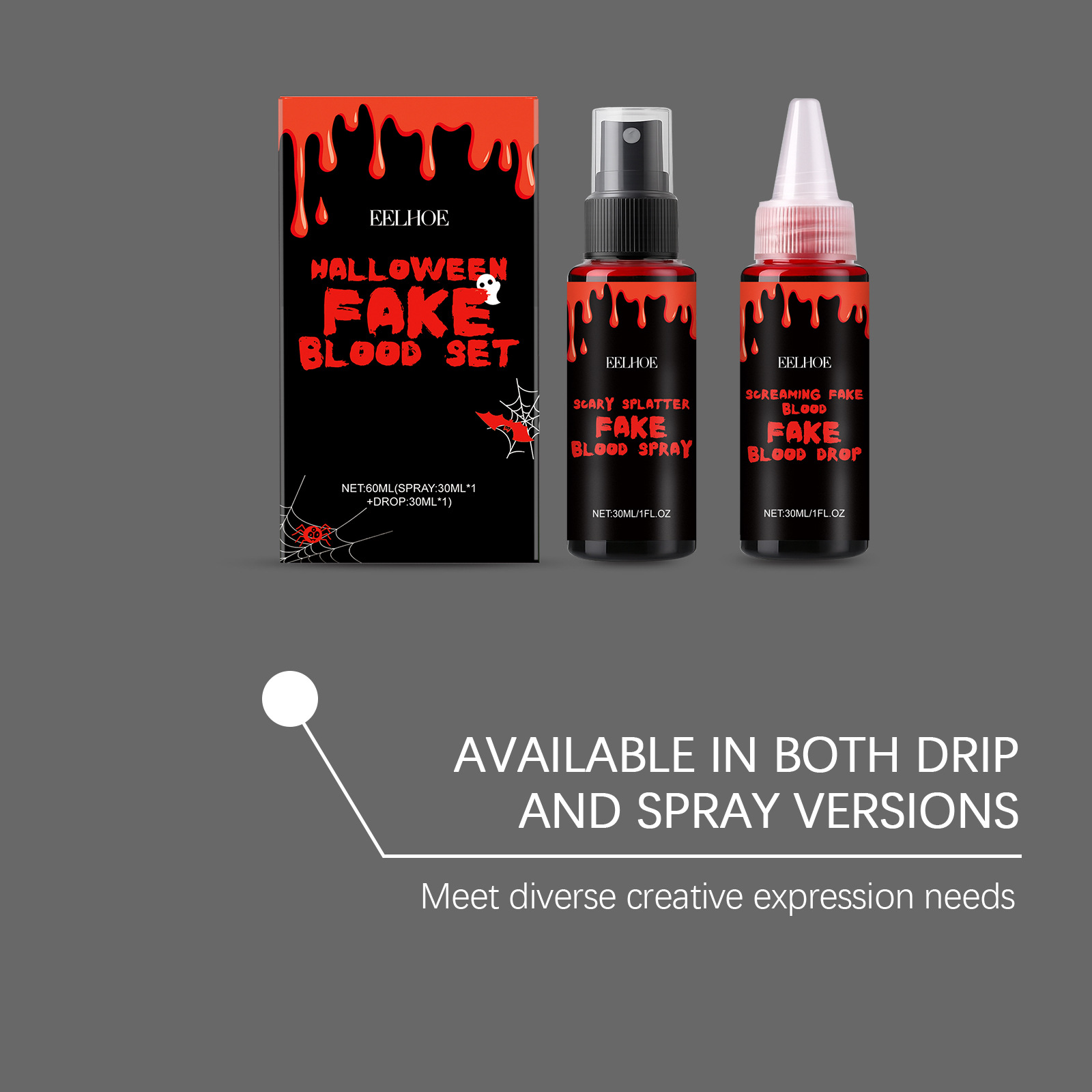 3PCS Halloween Fake Blood Set  - Wash Effect Set recension och pris