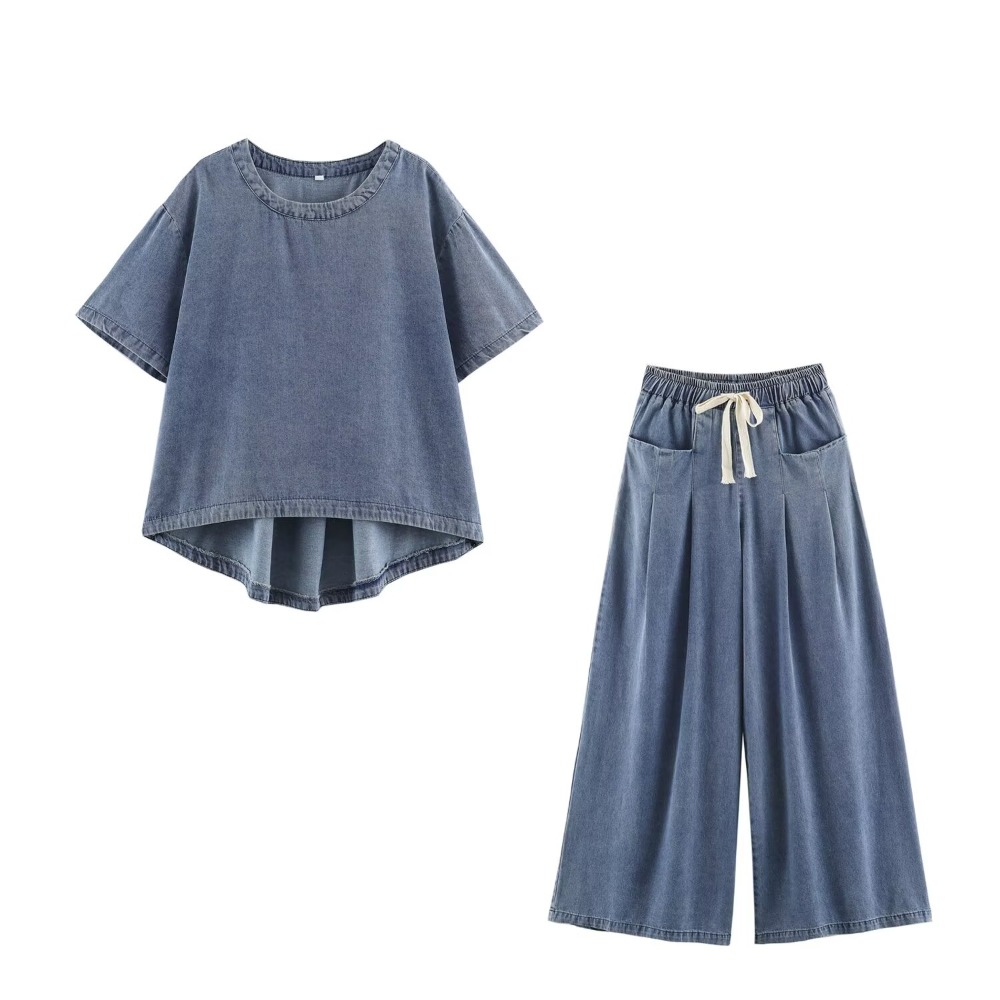 Women Vintage Denim Pant Sets  - Wash Effect Set recension och pris