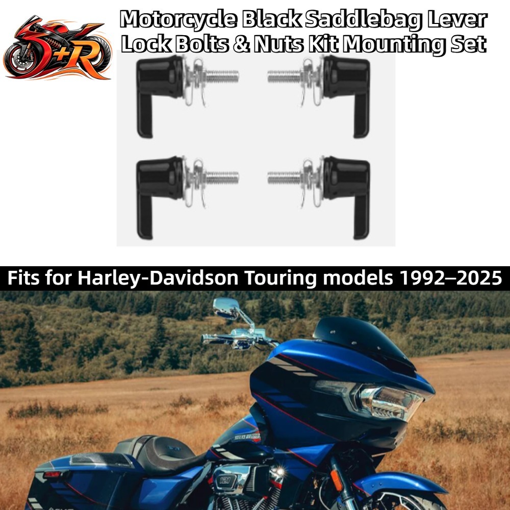 4 PCS Motorcycle Black Saddleb - Model Kit Harley Davidson recension och pris
