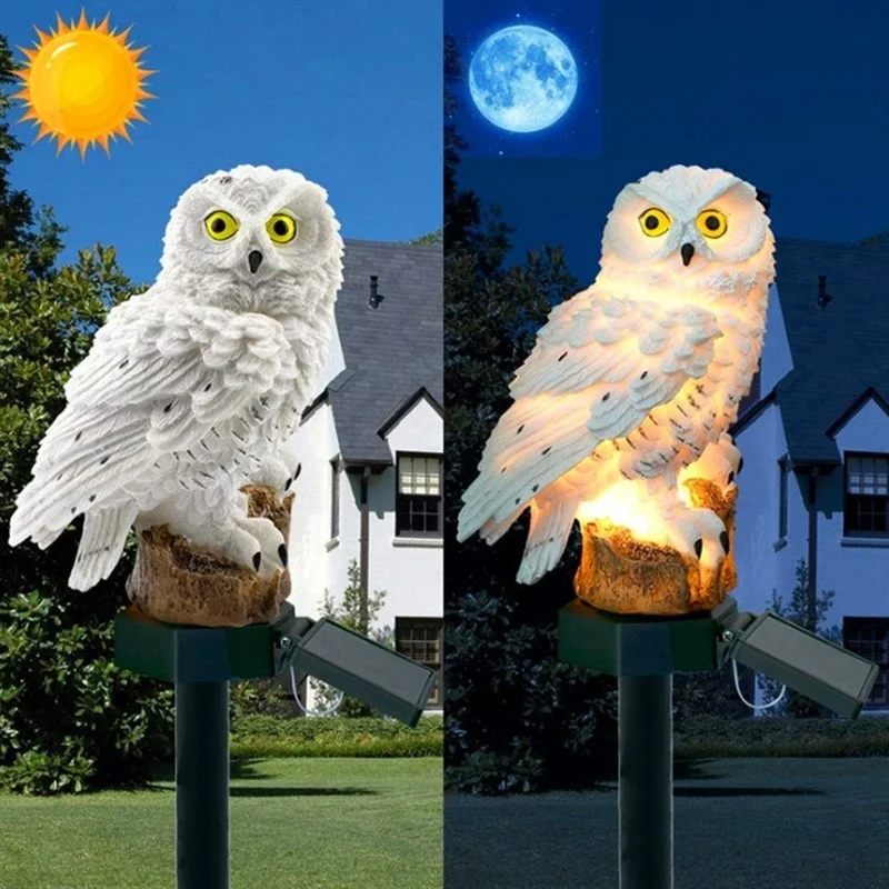 Solar Owl Statue Garden Light  - Model Kit Led recension och pris