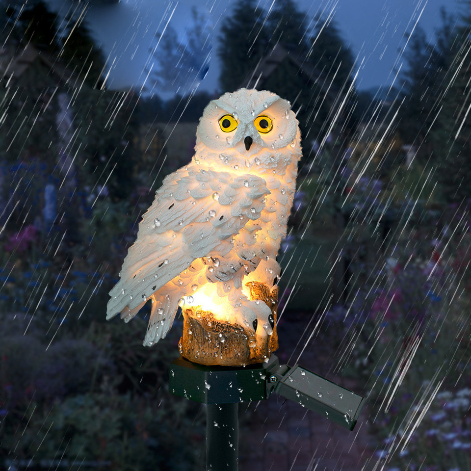 Solar Owl Statue Garden Light  - Model Kit Led recension och pris