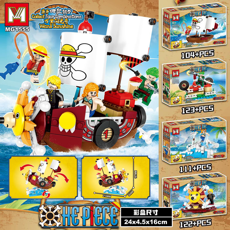 4in1 One Piece THOUSAND SUNNY  - Model Kit Thousand Sunny recension och pris