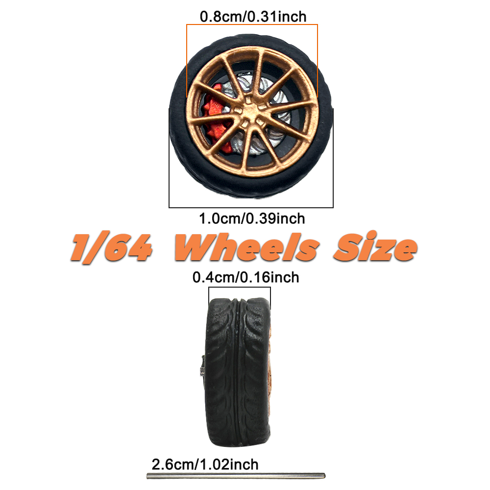 1/64 Model Car Wheels Tires 8  - Model Kit Cars recension och pris