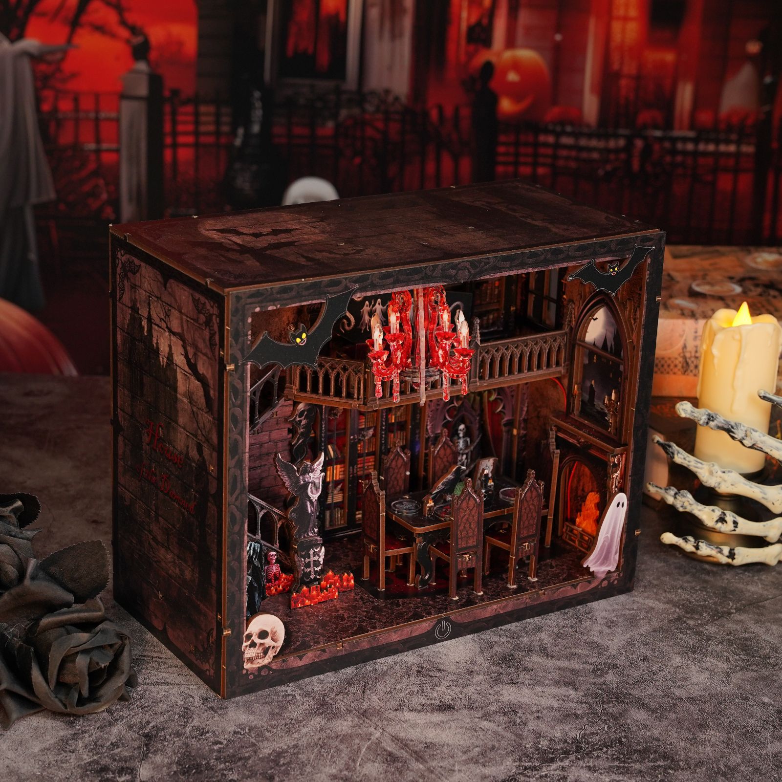 DIY Wooden Book Nook Shelf Ins - Model Kit House recension och pris