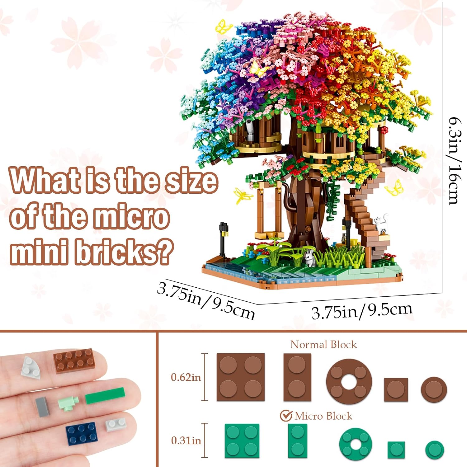 2338PCS DIY Rainbow Tree House - Model Kit House recension och pris