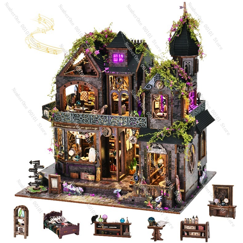 Wooden Miniature House Buildin - Model Kit House recension och pris
