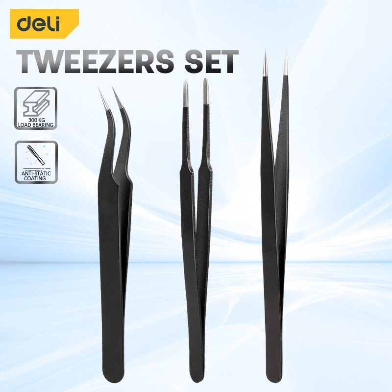 Deli 3PCS Tweezers Set Upgrade - Model Kit Tweezers recension och pris